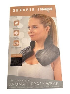Sharper Image Gray Neck & Shoulder Aromatherapy Wrap